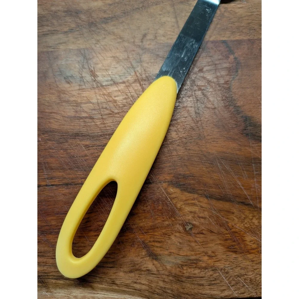 Fried Egg Spatula Novelty Silicone Turner Stainless Steel Kitchen Tool Yellow